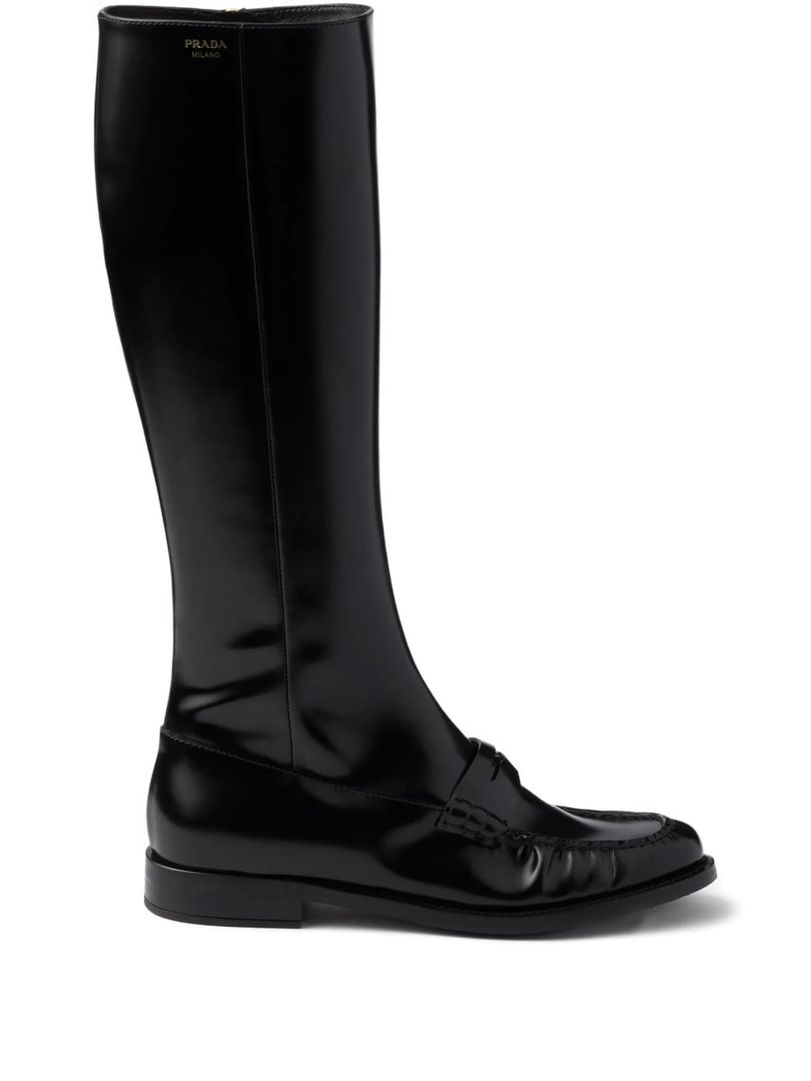 Prada Prada Brushed Leather Boots