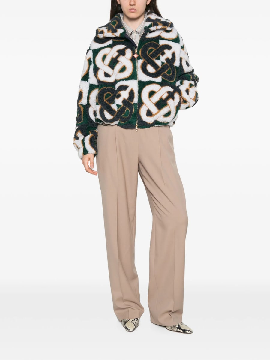 Casablanca Casablanca Zip-fastening Monogram-print Jacket, view 4