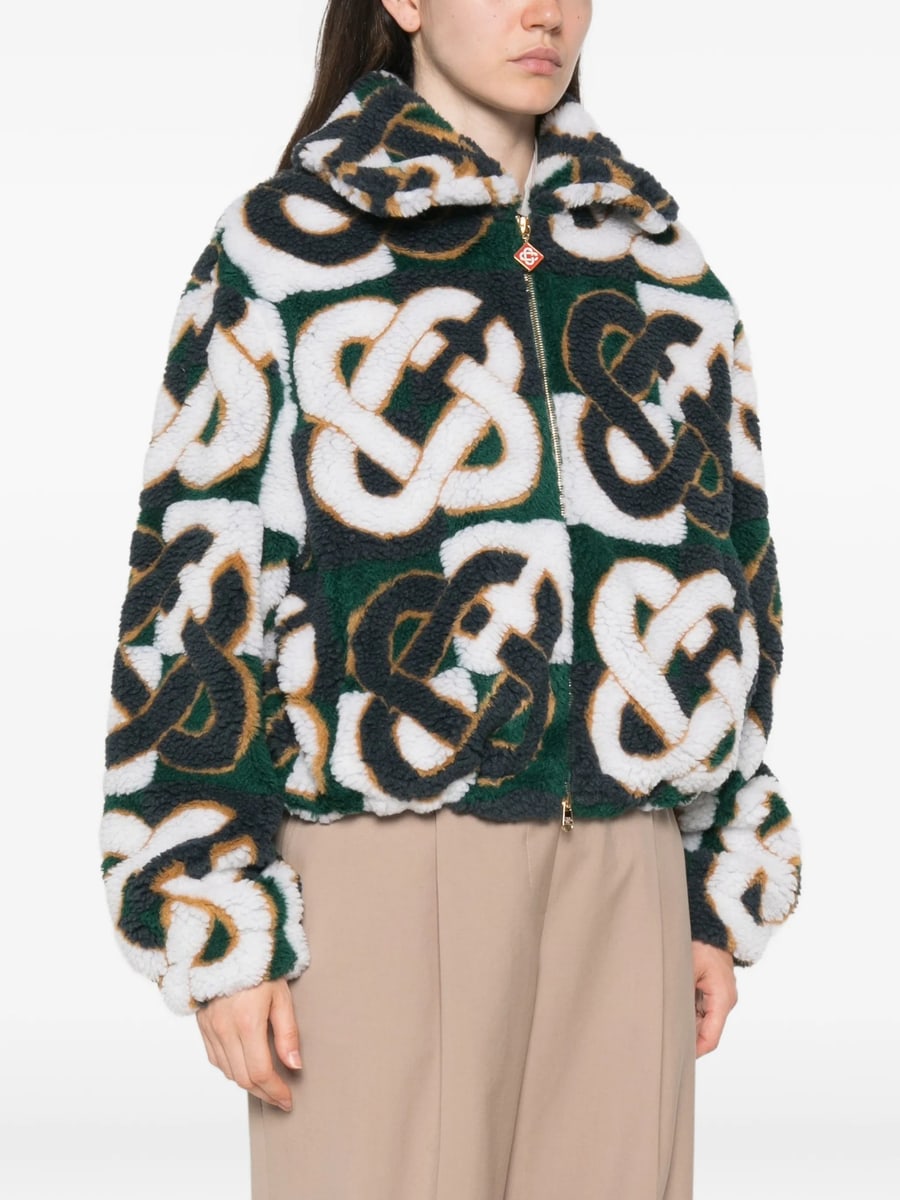 Casablanca Casablanca Zip-fastening Monogram-print Jacket, view 5