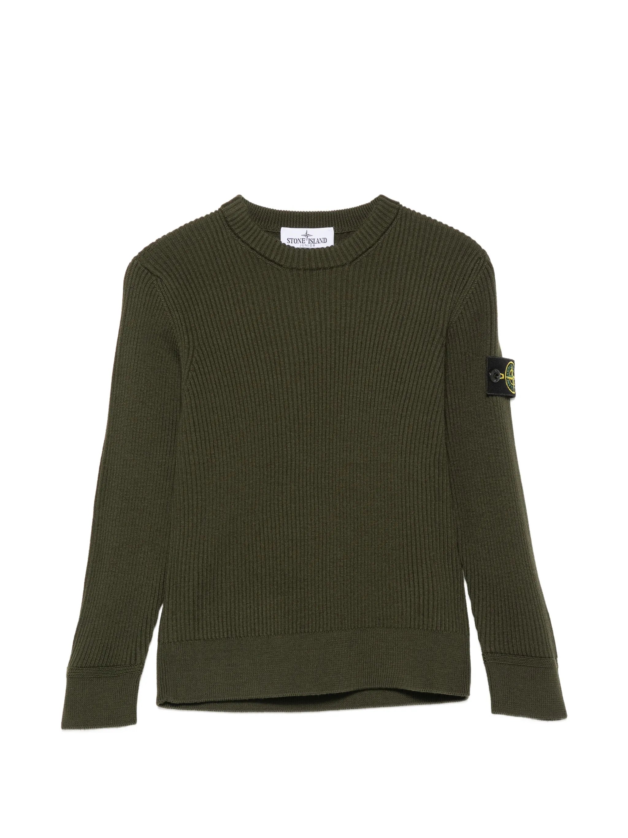 Stone Island Stone Island Compass-patch Ribbed Sweater