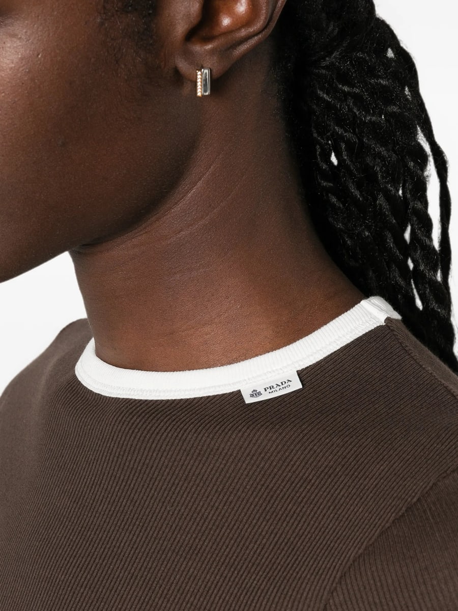 Prada Prada Ribbed Knit Top, view 4
