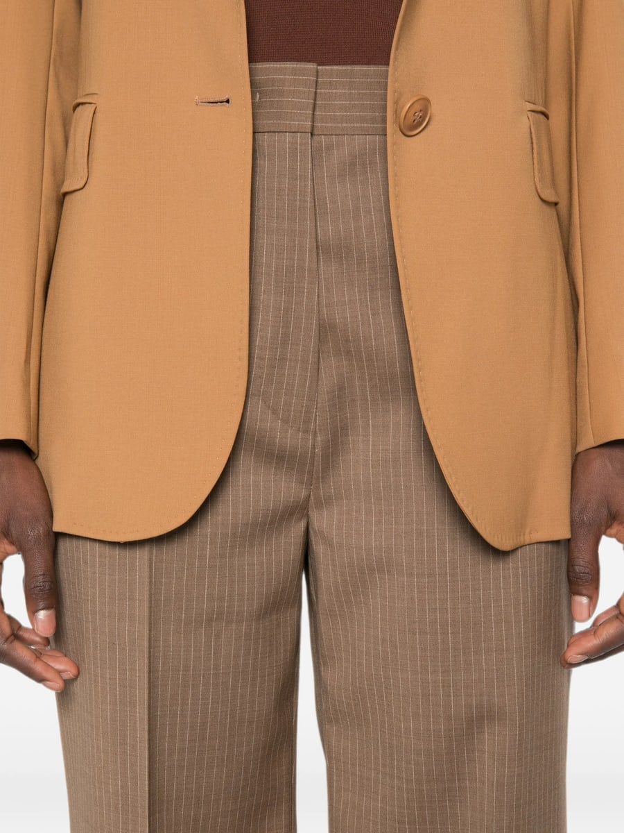 Max Mara Studio Max Mara Studio Stripe-pattern Straight-leg Trousers, view 4