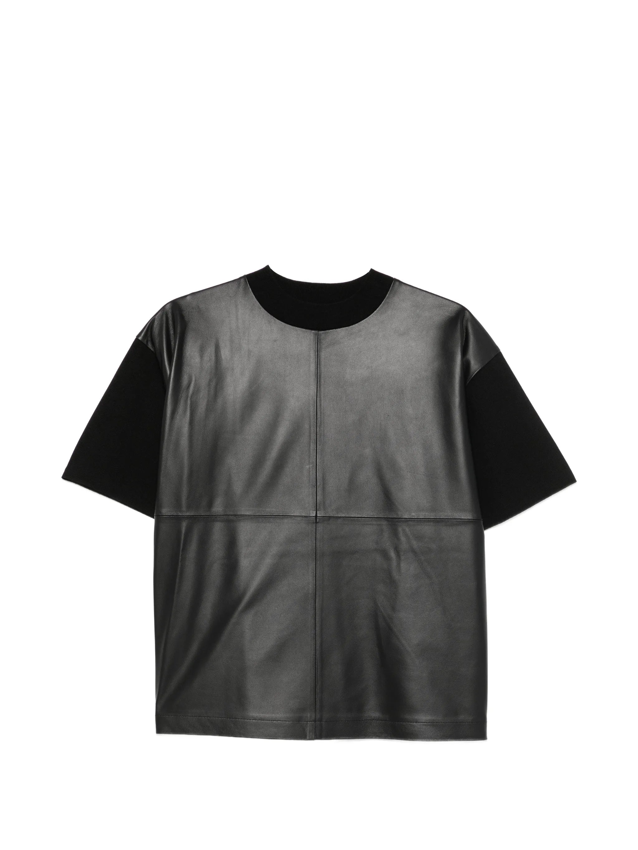 Max Mara Studio Max Mara Studio Mstsegale Short-sleeve Leather T-shirt