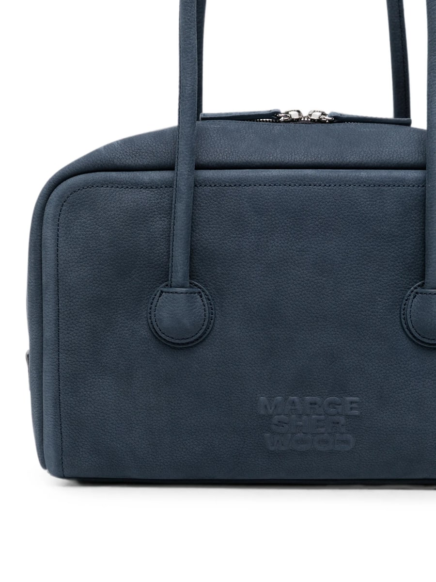 Margesherwood Margesherwood Embossed-logo Nubuck-leather Tote Bag, view 2