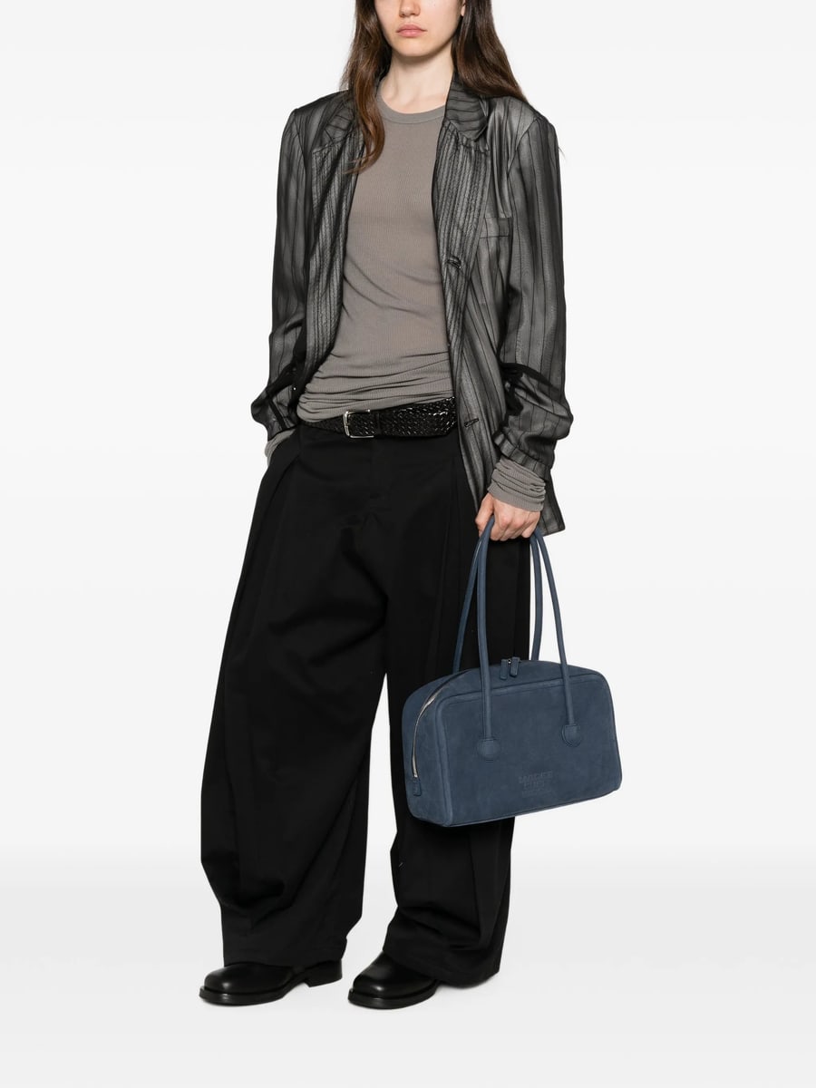 Margesherwood Margesherwood Embossed-logo Nubuck-leather Tote Bag, view 4