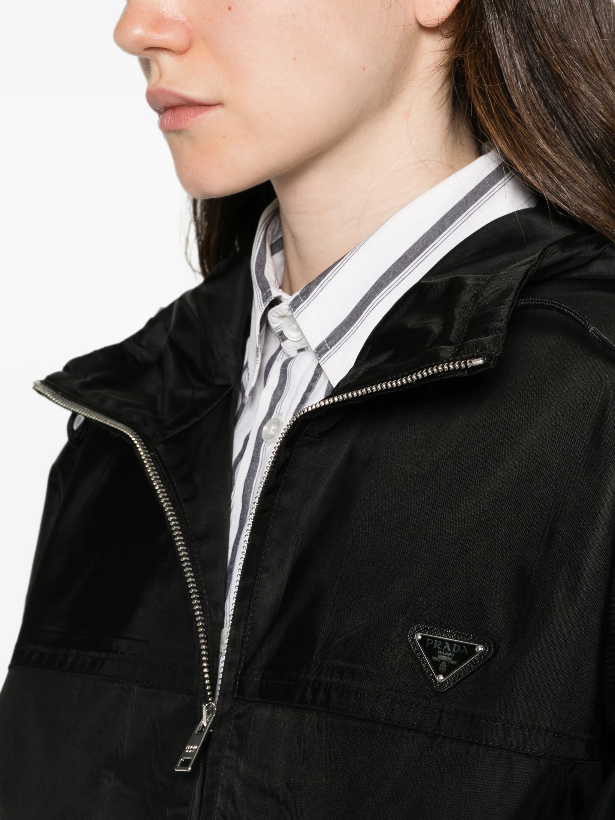 Prada Prada Re-Nylon Drawstring Coat, view 2