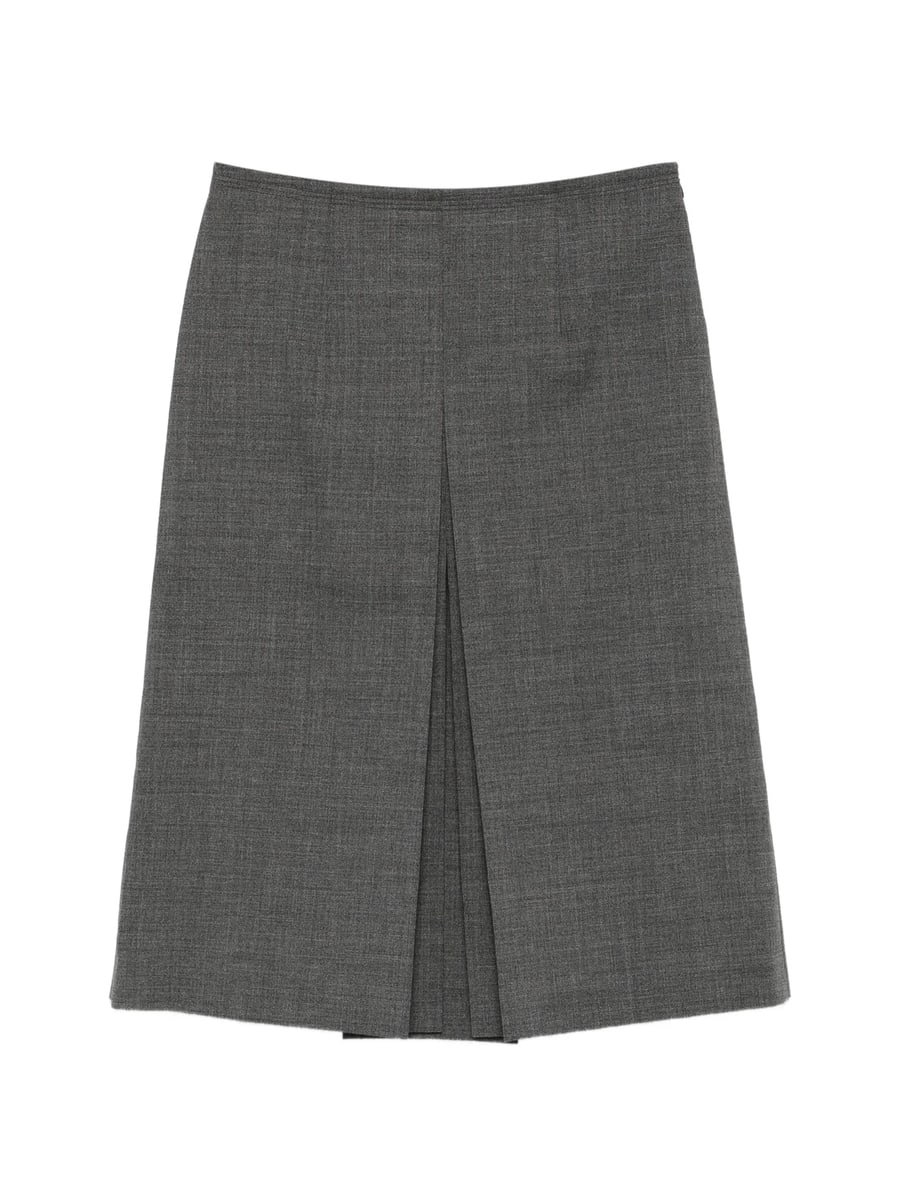 Prada Prada Pleated Wool Skirt