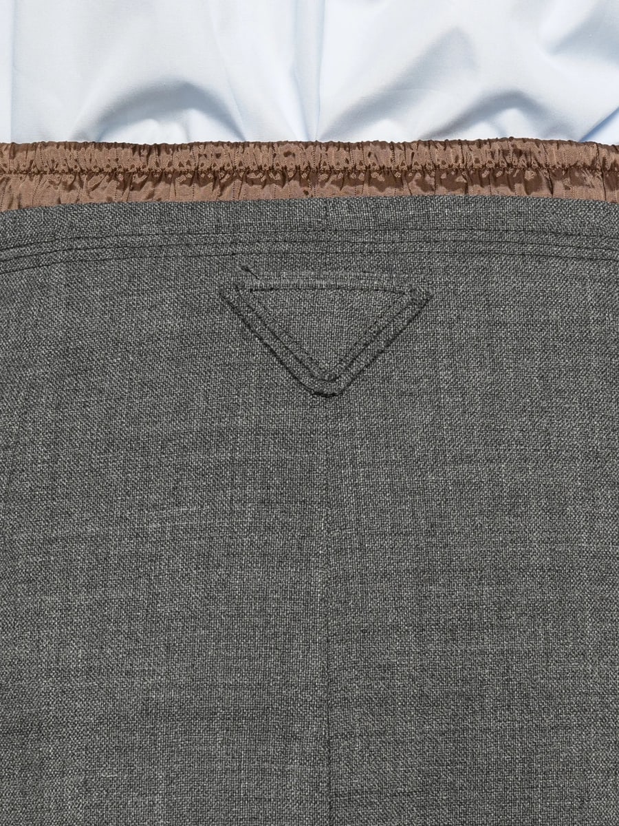 Prada Prada Pleated Wool Skirt, view 5