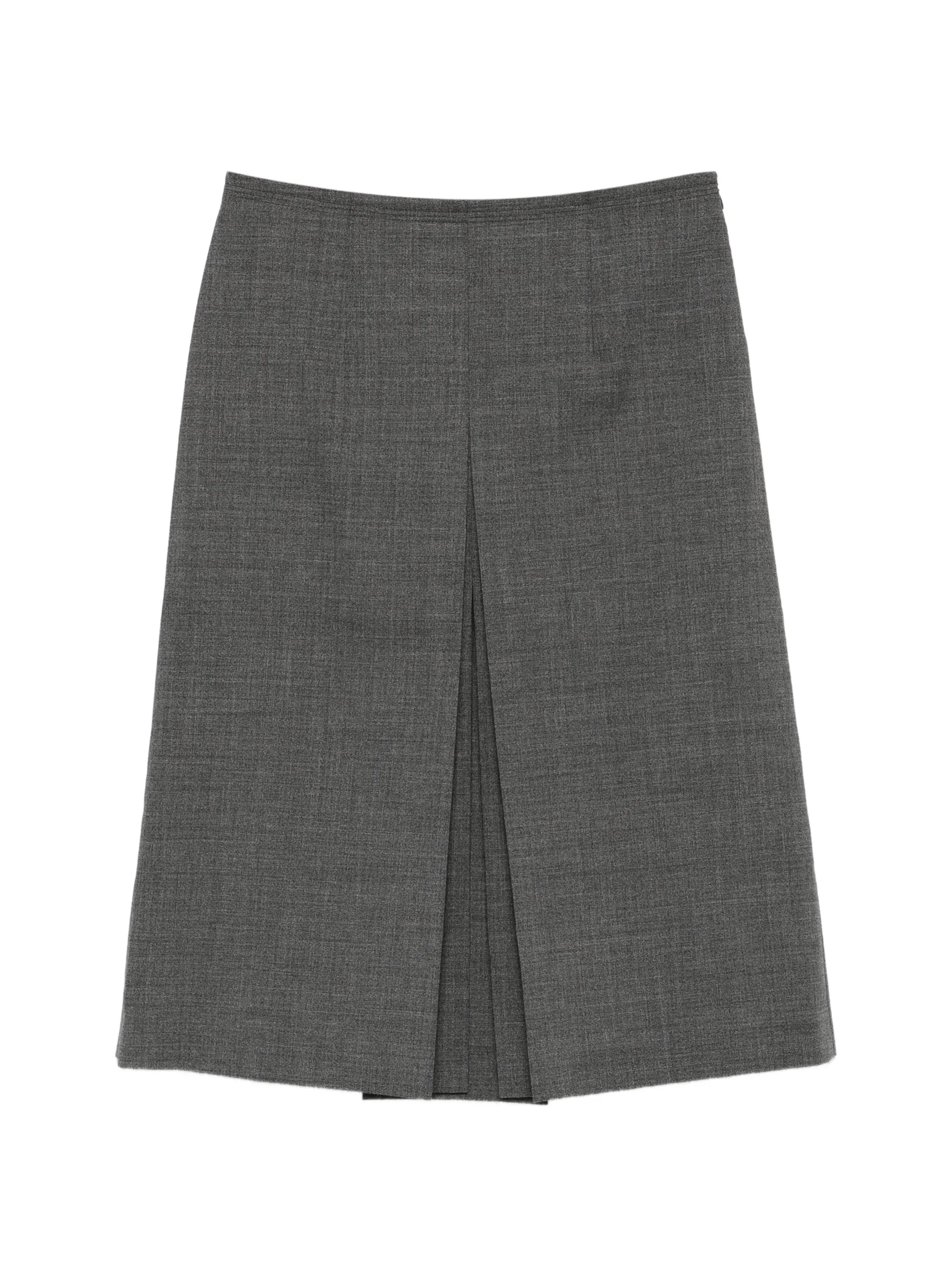 Prada Prada Pleated Wool Skirt