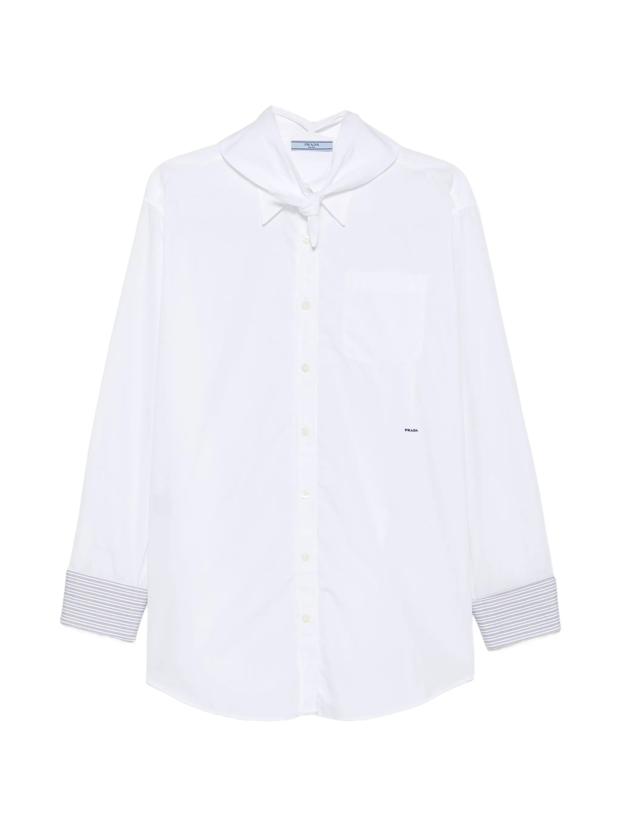 Prada Prada Scarf-detail Long-sleeve Shirt