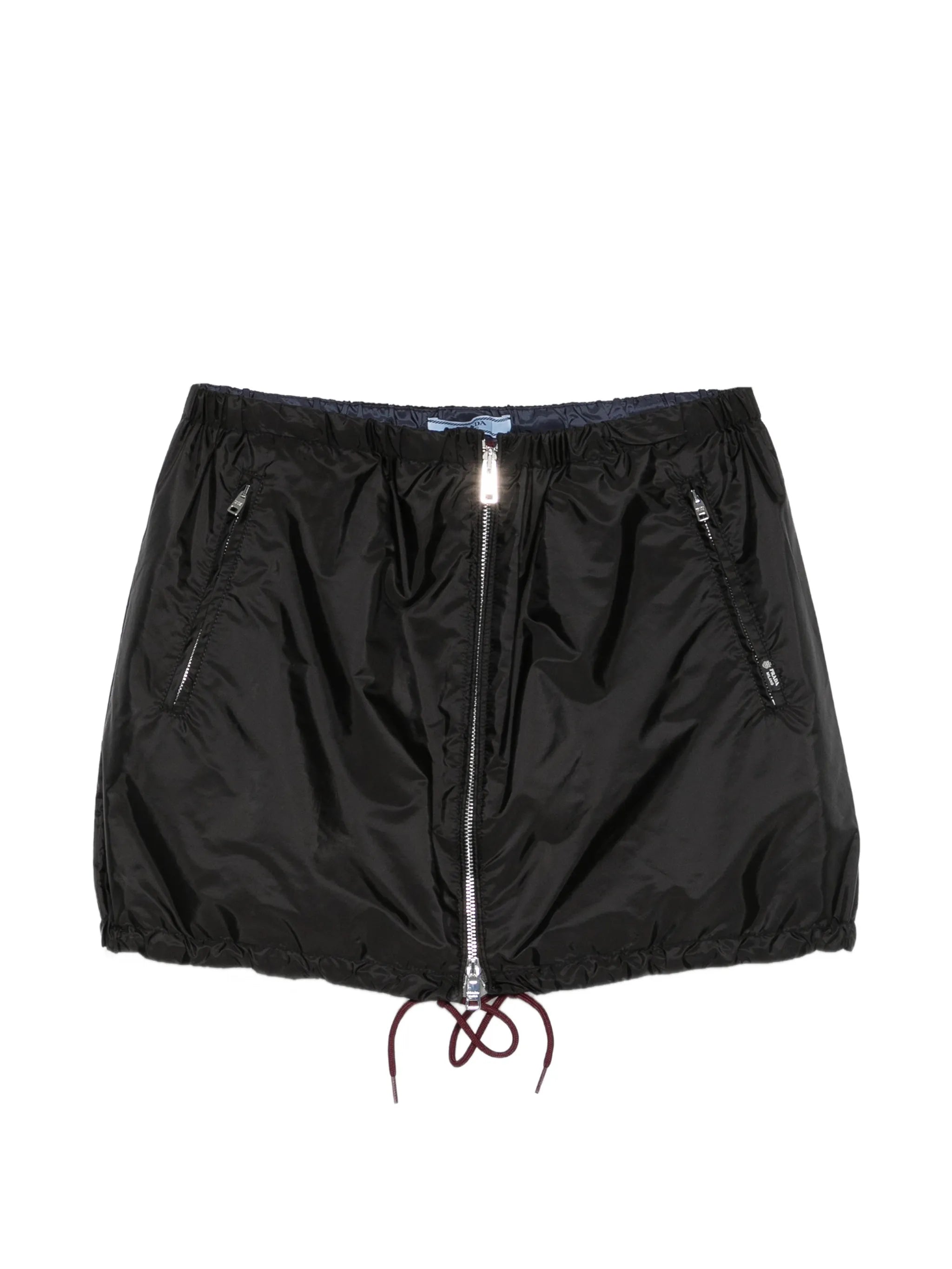 Prada Prada Mini Zip-up Bubble-hem Skirt
