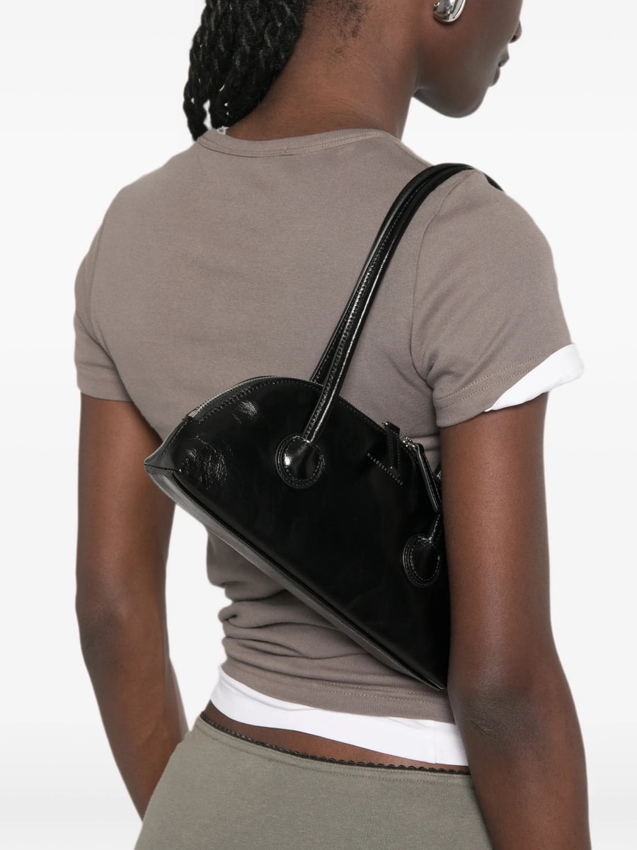 Margesherwood Margesherwood Mini Bessette Crinkled-effect East-West Bag, view 4