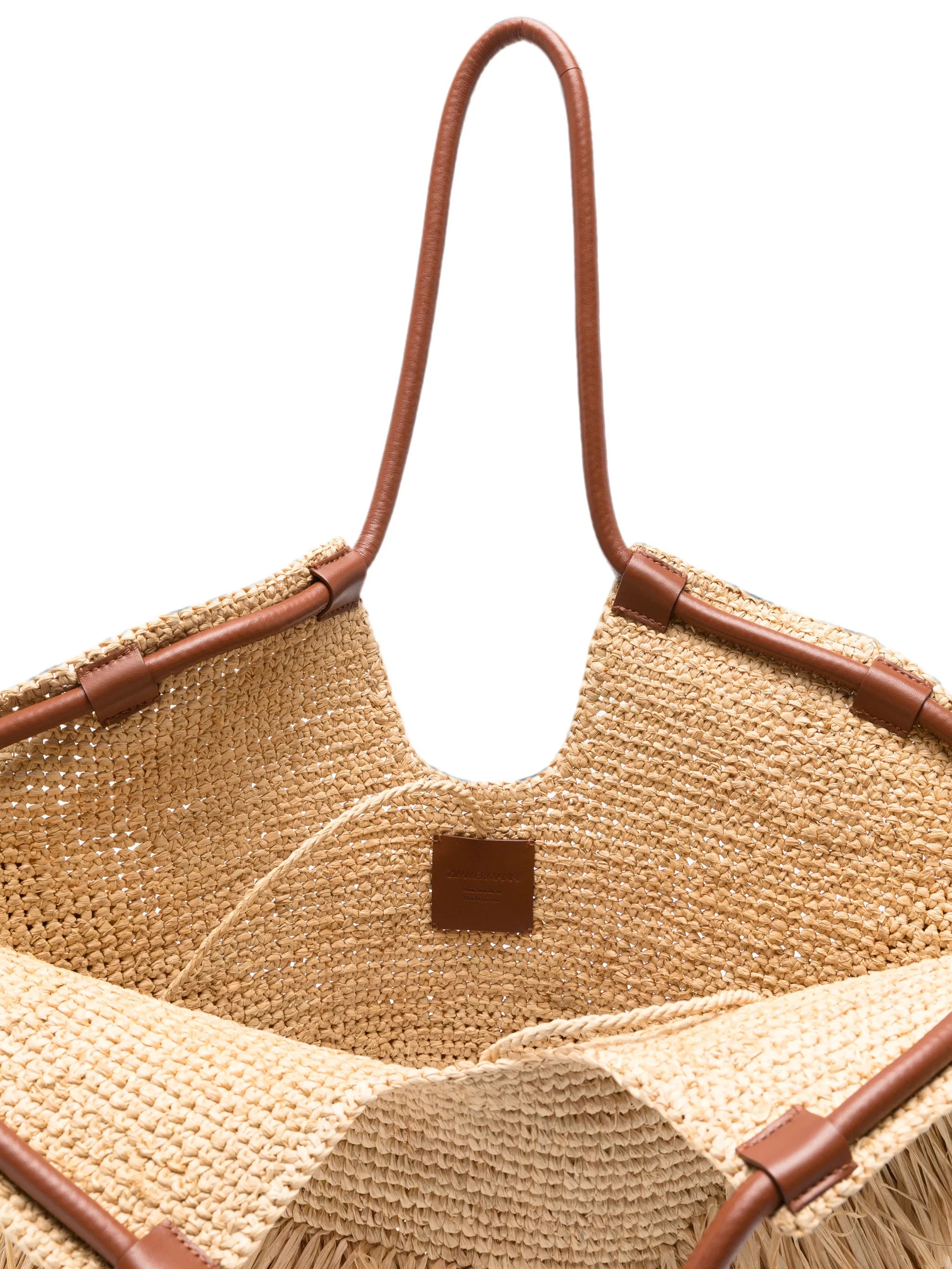 Zimmermann Zimmermann Medium Goldentime Fringe Tote Bag, view 2
