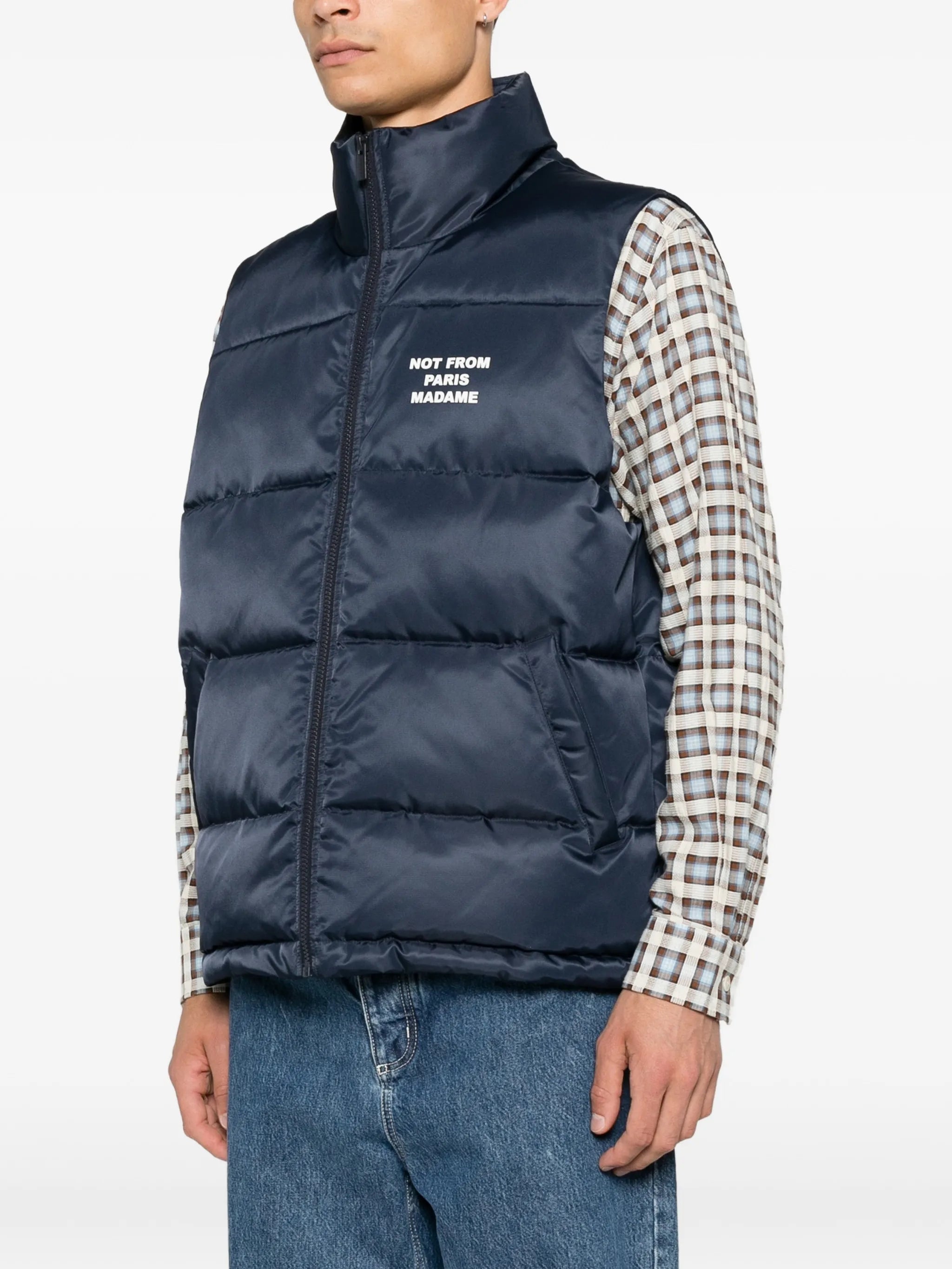 Drole De Monsieur Drole De Monsieur Quilted Logo-print Gilet, view 2