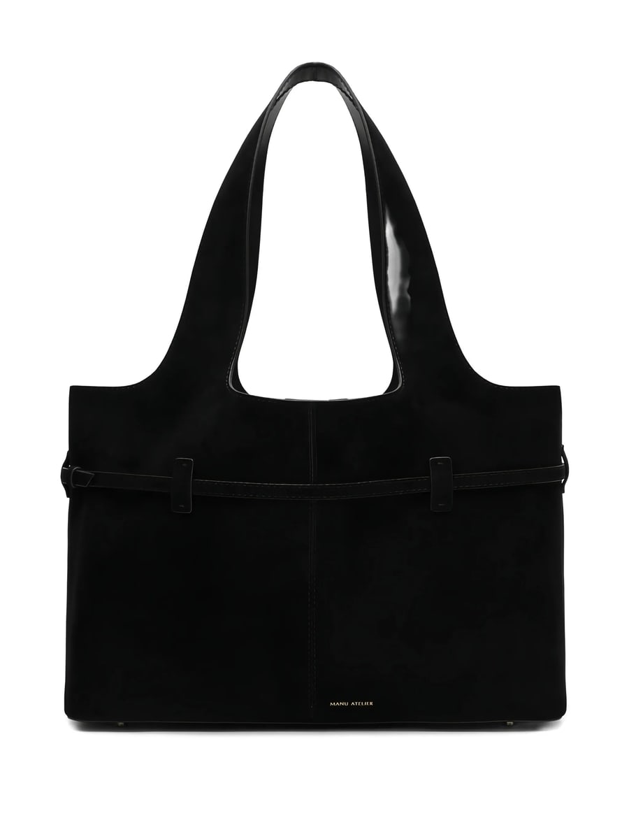 Manu Atelier Manu Atelier Cambon Cabas Suede Tote Bag, view 2