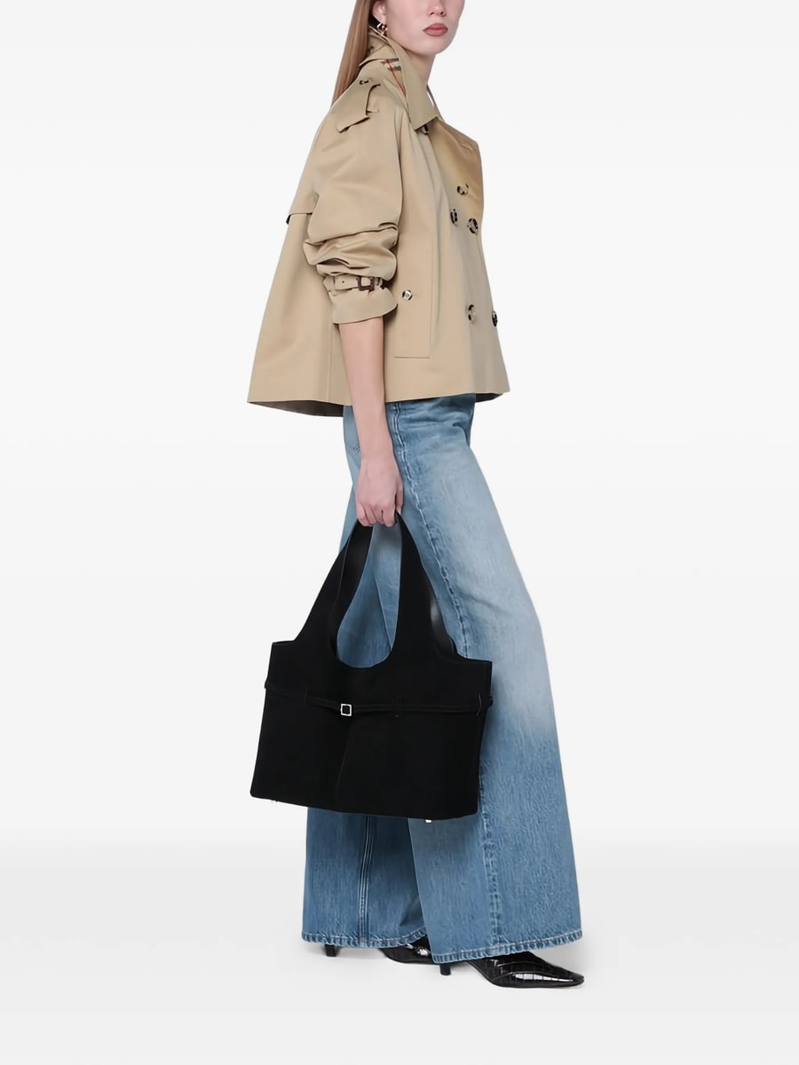 Manu Atelier Manu Atelier Cambon Cabas Suede Tote Bag, view 3