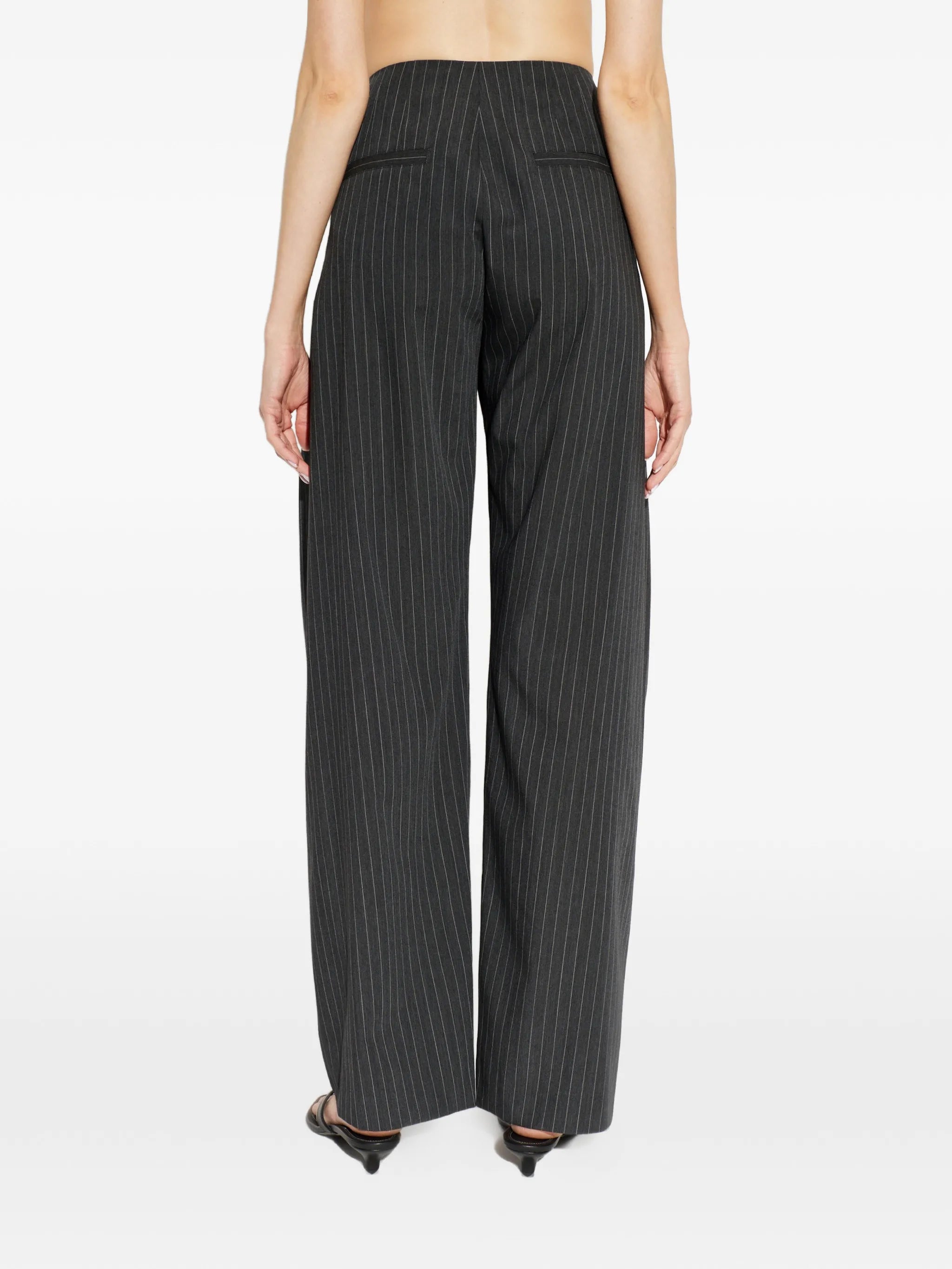 Iro Iro Kalei Pinstripe-pattern Pleated Trousers, view 2
