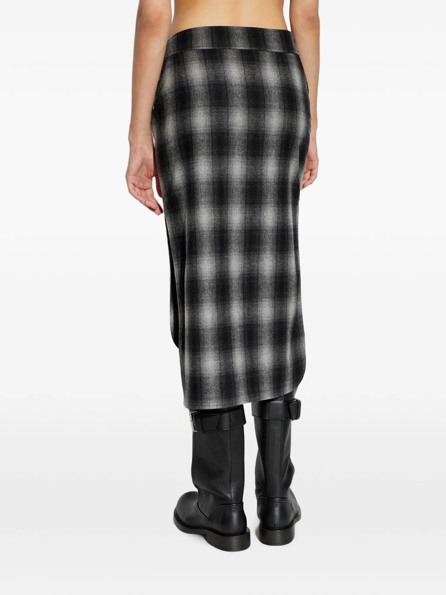Iro Iro Nylane Check Belted Midi Skirt, view 4