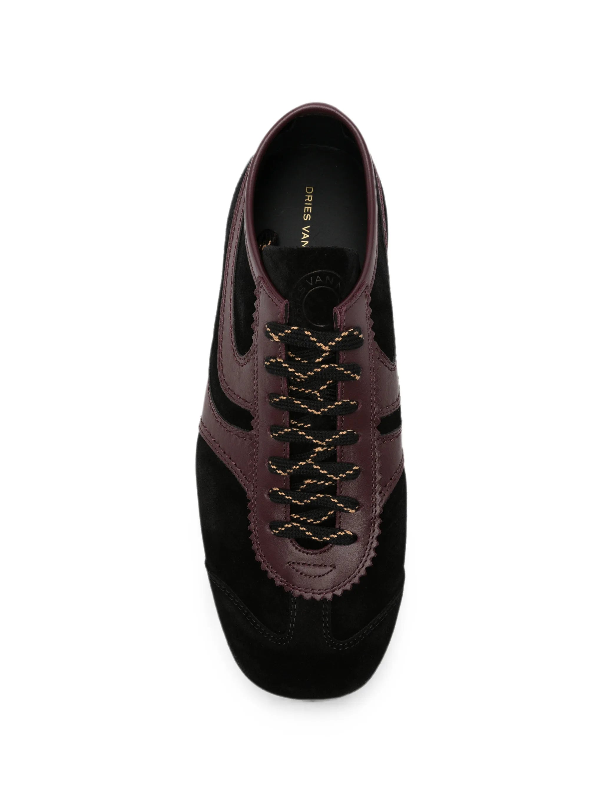 Dries Van Noten Dries Van Noten Lace-up Leather Sneakers, view 2