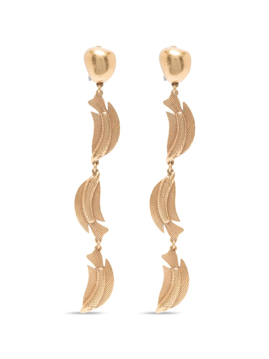 Cult Gaia Cult Gaia Neemo Trio Fish-pendant Drop Earrings