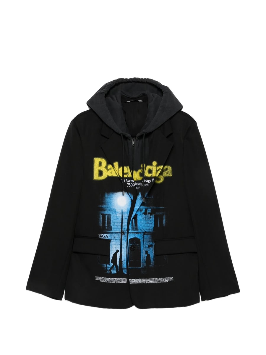 Balenciaga Balenciaga Graphic-print Layered Jacket