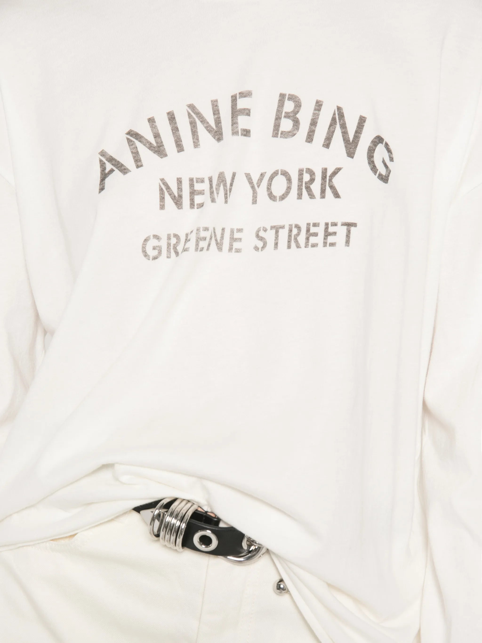 Anine Bing Anine Bing Logo-print Long-sleeve T-shirt, view 2