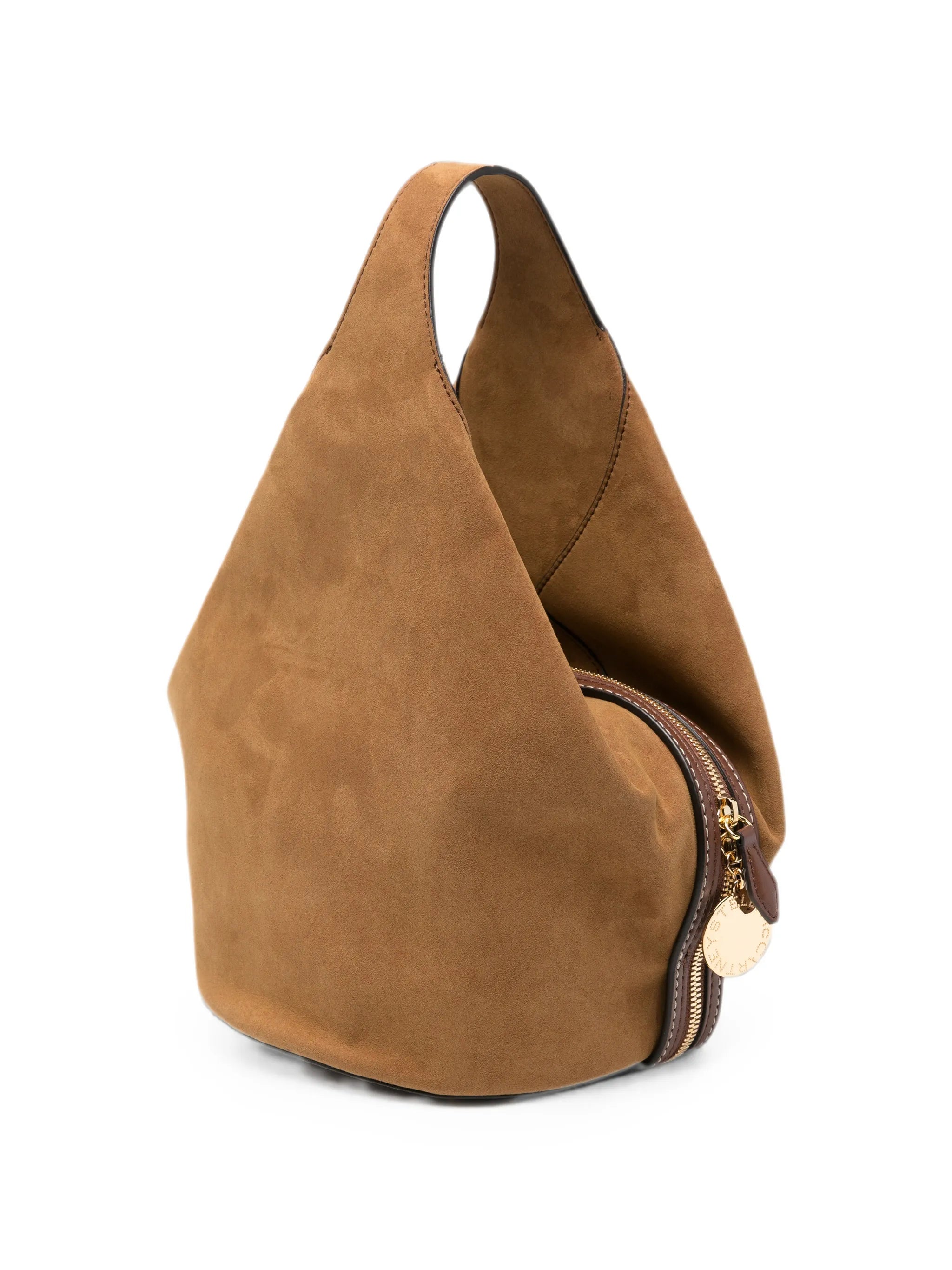 Stella McCartney Stella Mccartney Small Appaloosa Logo-charm Suede-effect Tote Bag, view 2