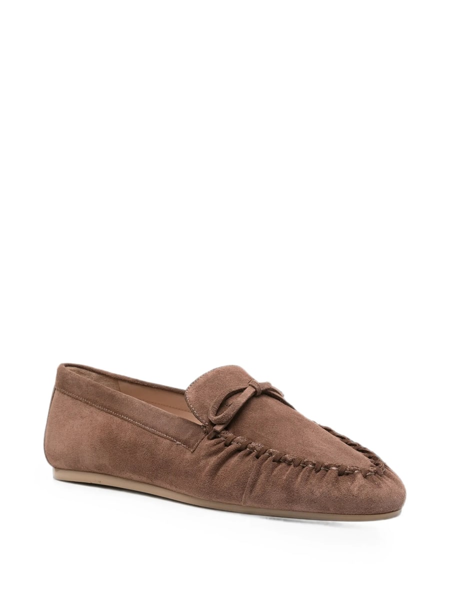 Stuart Weitzman Stuart Weitzman Bow-detail Suede Loafers, view 3