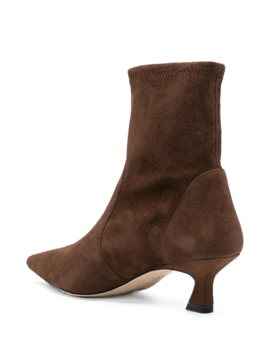 Stuart Weitzman Stuart Weitzman Pointed-toe Suede Ankle Boots, view 2