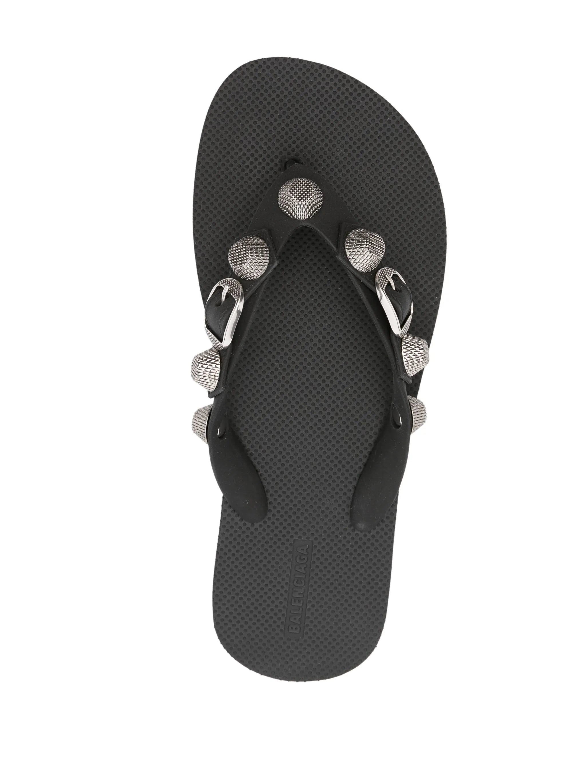 Balenciaga Balenciaga Cagole Thong Sandals In Black, view 2