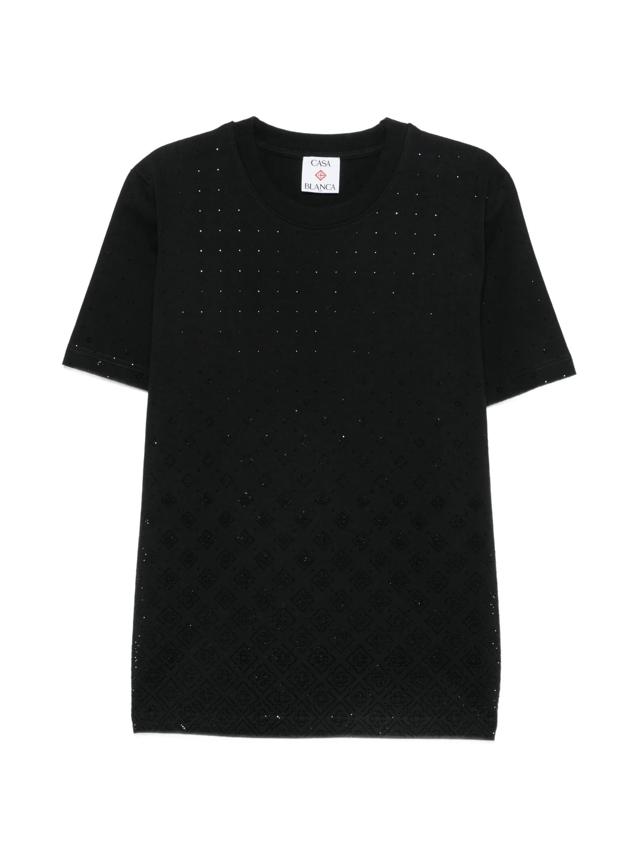 Casablanca Casablanca Crystal-embellished Monogram-pattern T-shirt