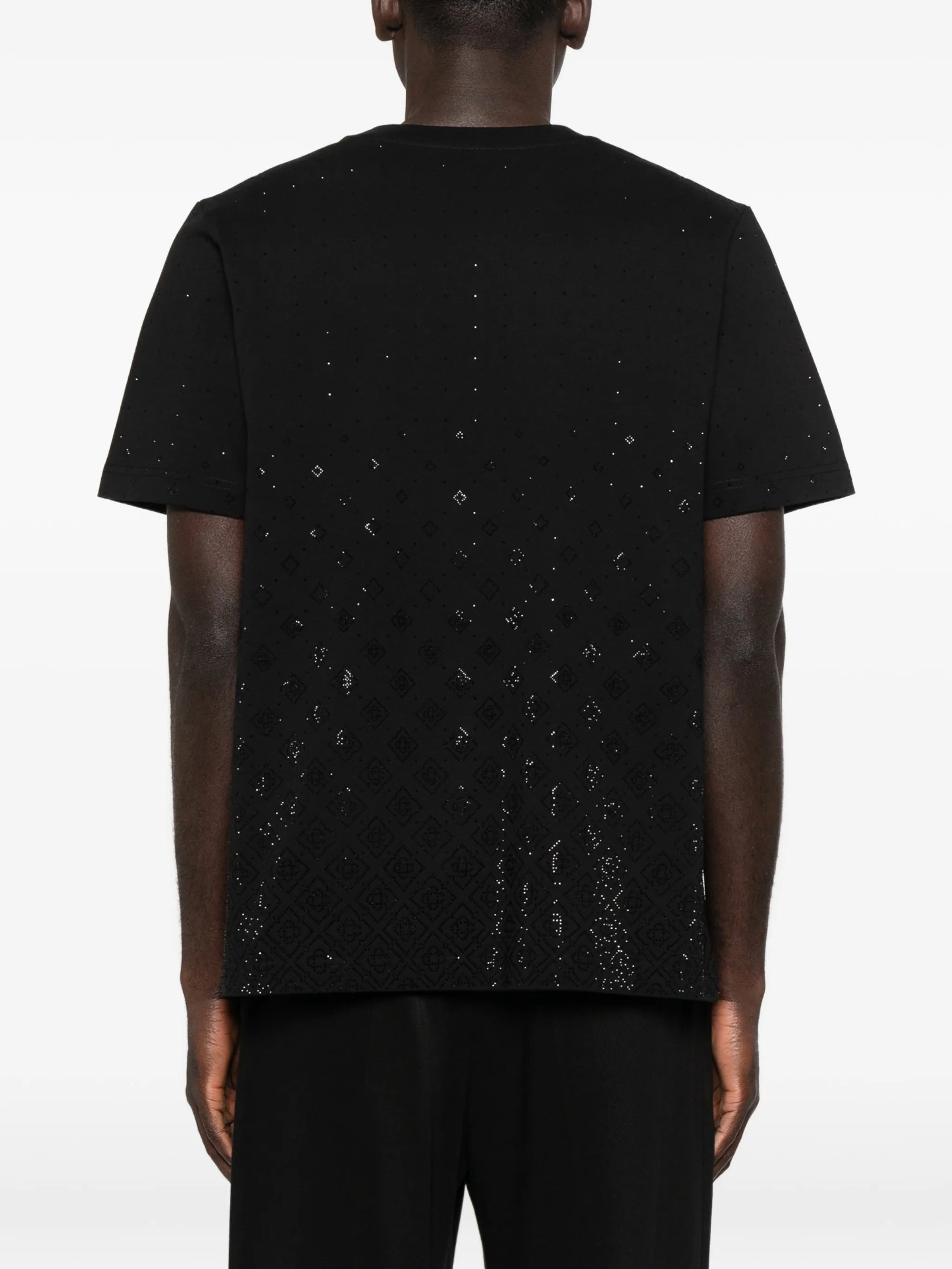 Casablanca Casablanca Crystal-embellished Monogram-pattern T-shirt, view 2