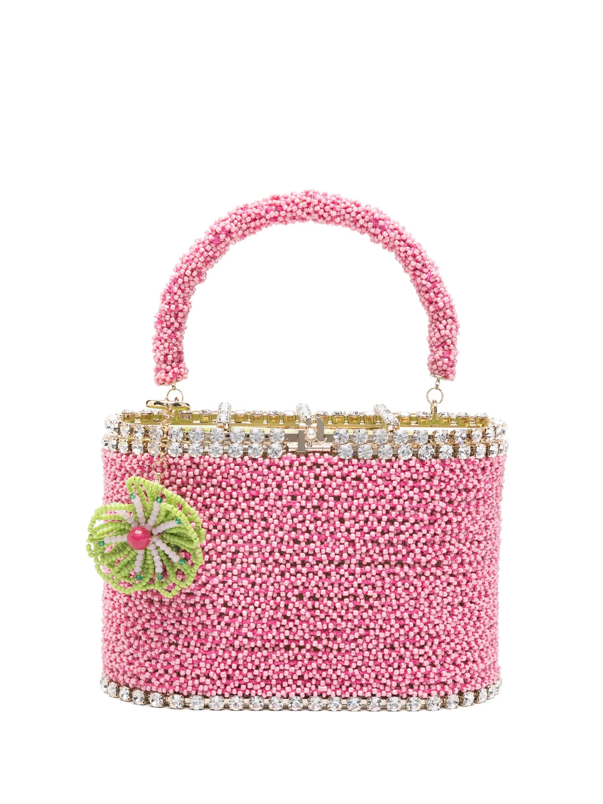 Rosantica Rosantica Mini Beaded Flower Tote Bag