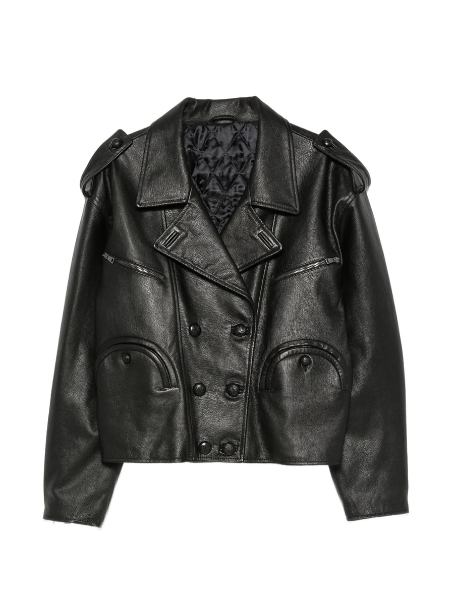Blazé Milano Blazé Milano Double-breasted Leather Jacket