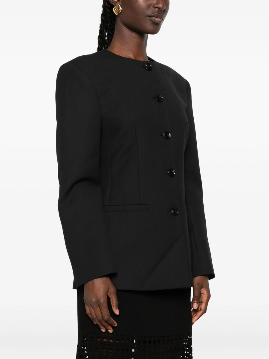 Anine Bing Anine Bing Huda Single-breasted Collarless Jacket, view 3