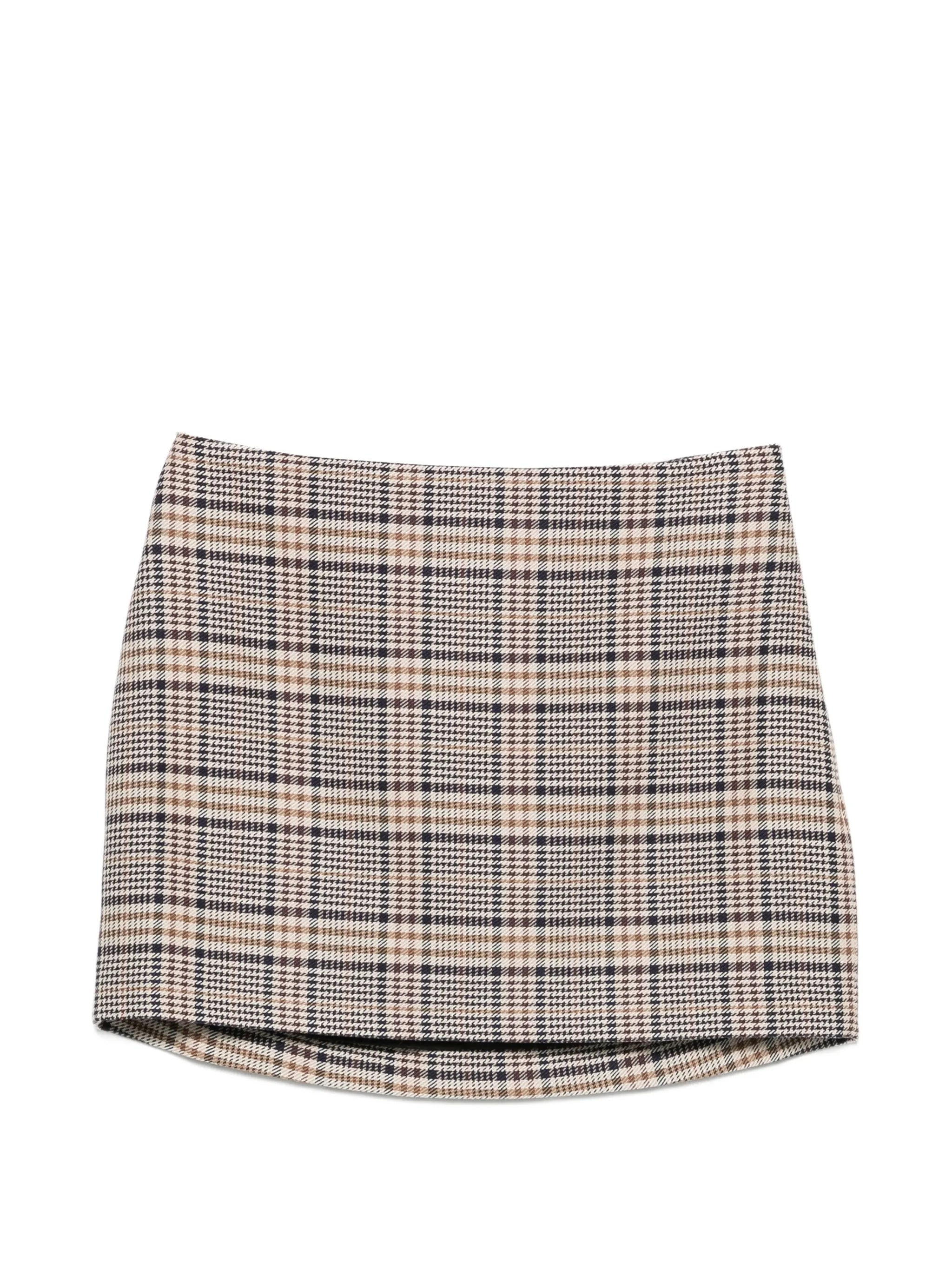 Anine Bing Anine Bing Tierra Skirt - Beige And Navy Checks