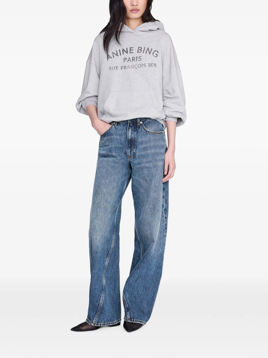 Anine Bing Anine Bing Harvey Sweatshirt Paris Stencil, view 2