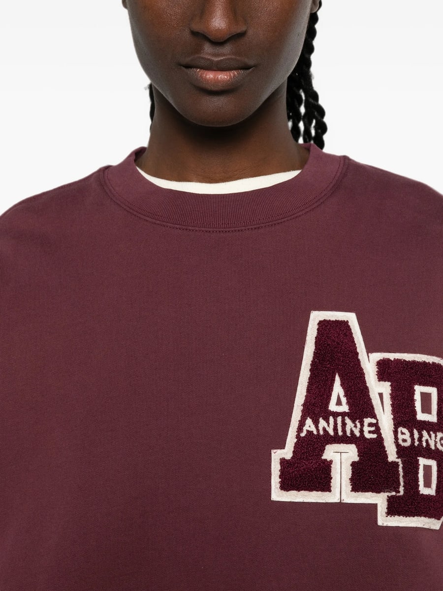 Anine Bing Anine Bing Miles Logo-patch Sweatshirt, view 4