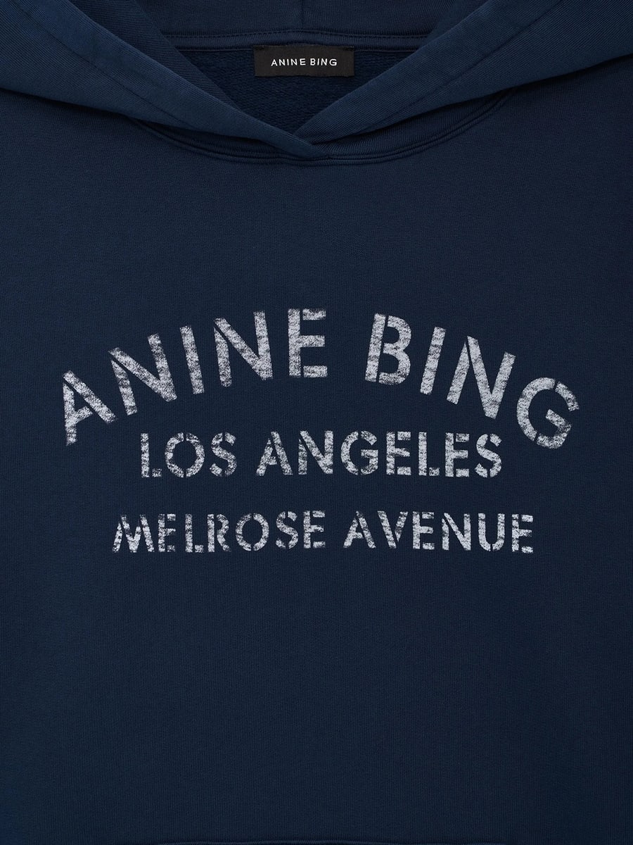 Anine Bing Anine Bing Harvey Logo-detail Hoodie, view 3