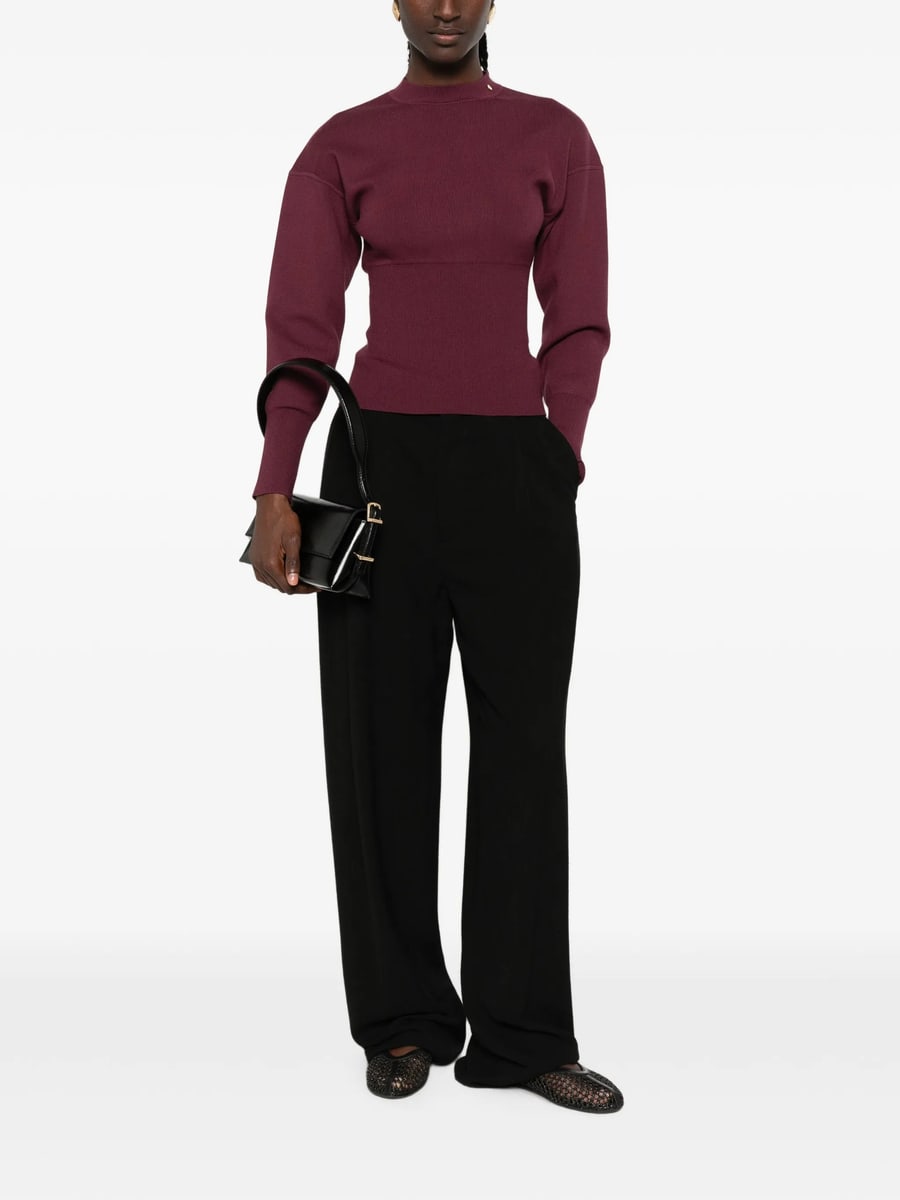 Anine Bing Anine Bing Panelled Mock-neck Sweater, view 3