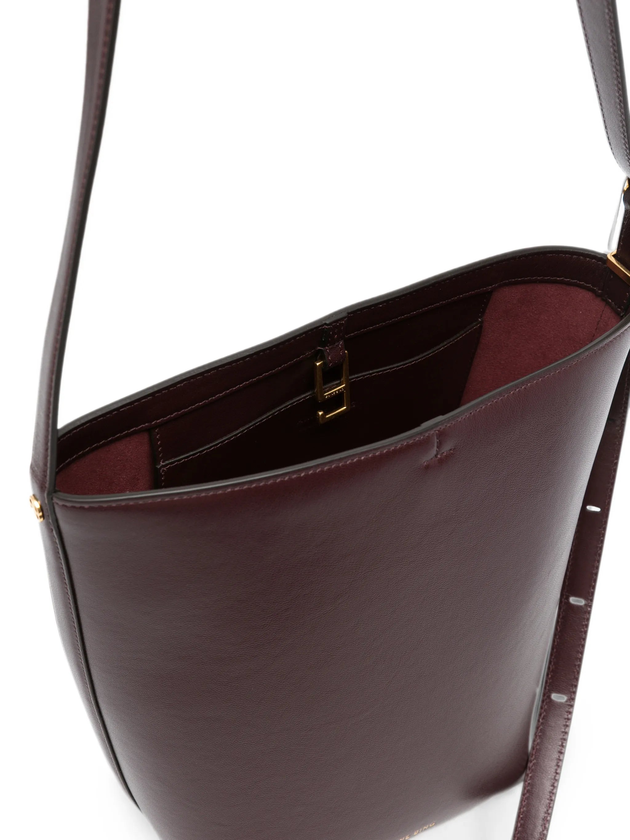 Anine Bing Anine Bing Elly Grained-leather Shoulder Bag, view 2