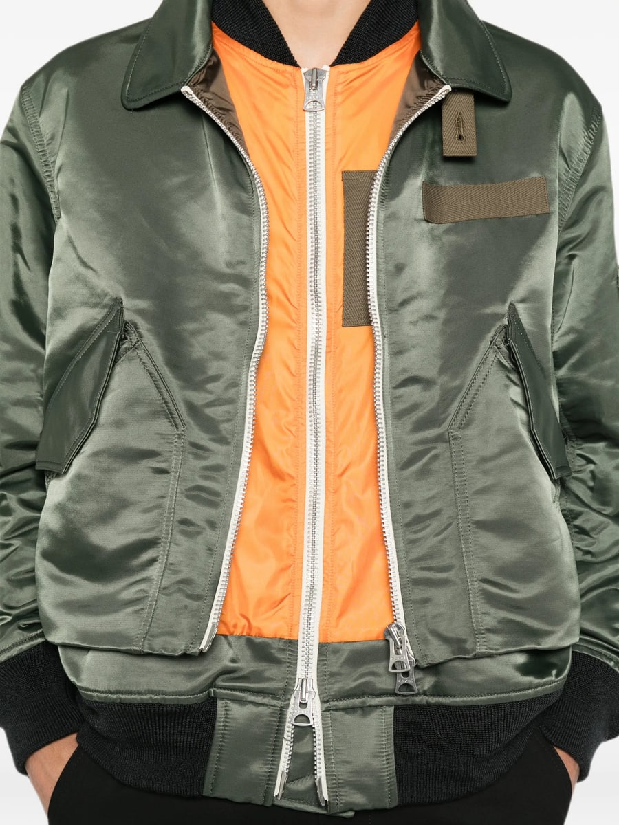 Sacai Sacai Layered Zip-fastening Jacket, view 3