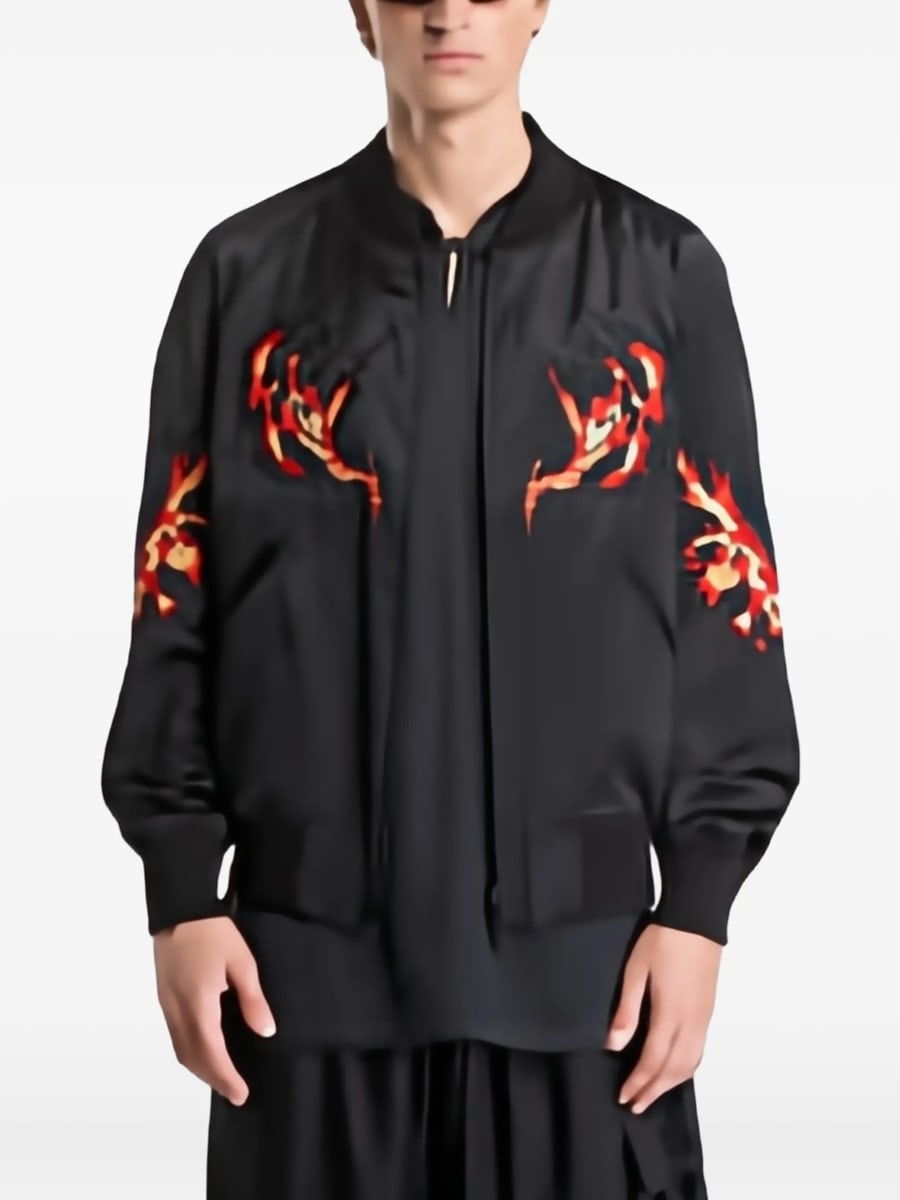 Y-3 Y-3 Embroidered Zip-up Jacket