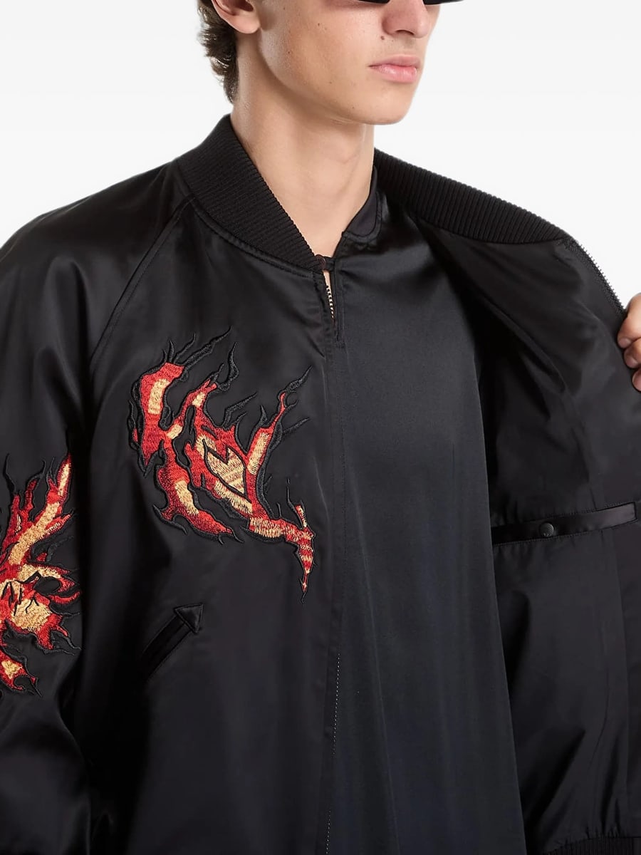 Y-3 Y-3 Embroidered Zip-up Jacket, view 2