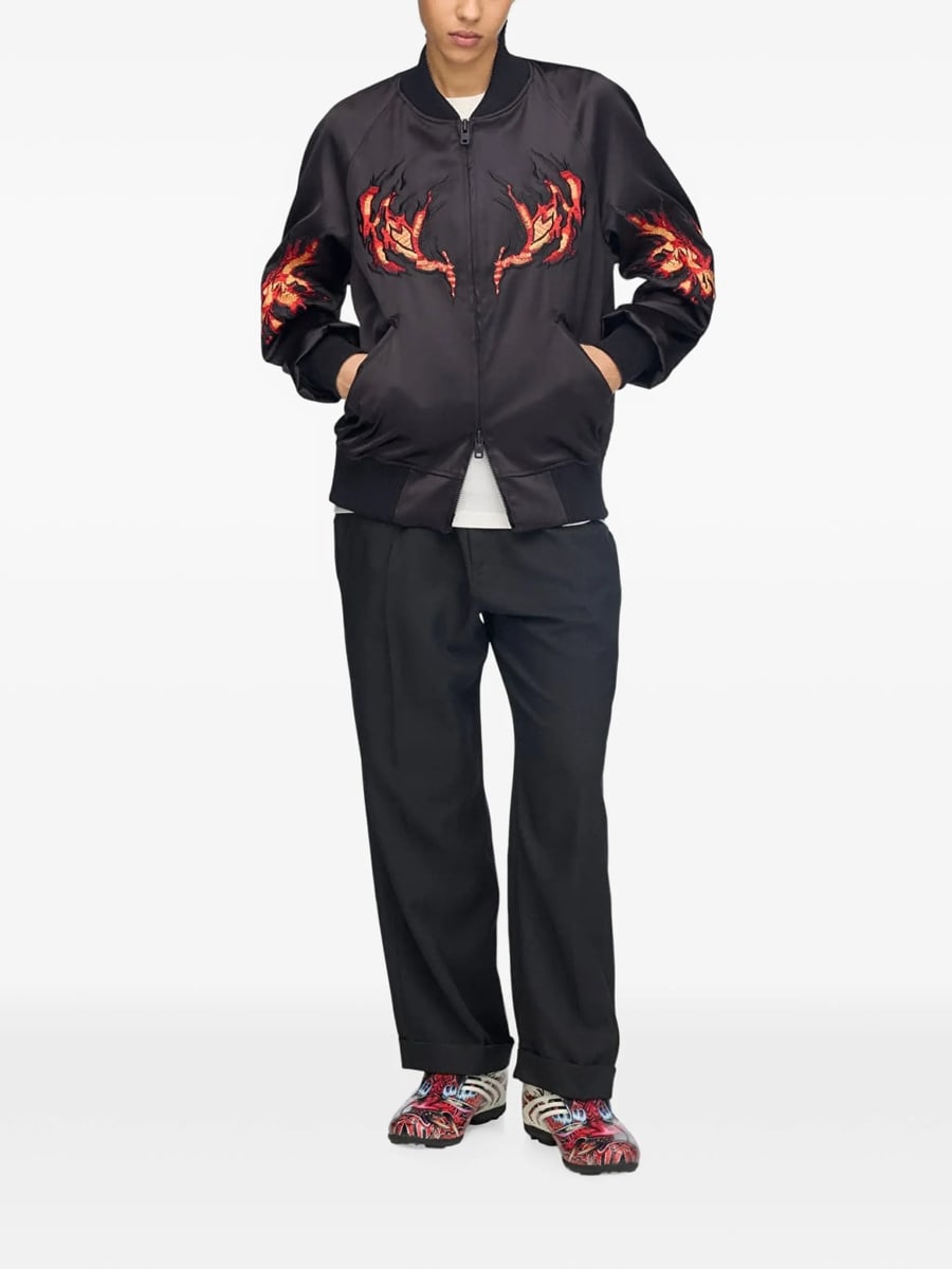 Y-3 Y-3 Embroidered Zip-up Jacket, view 4