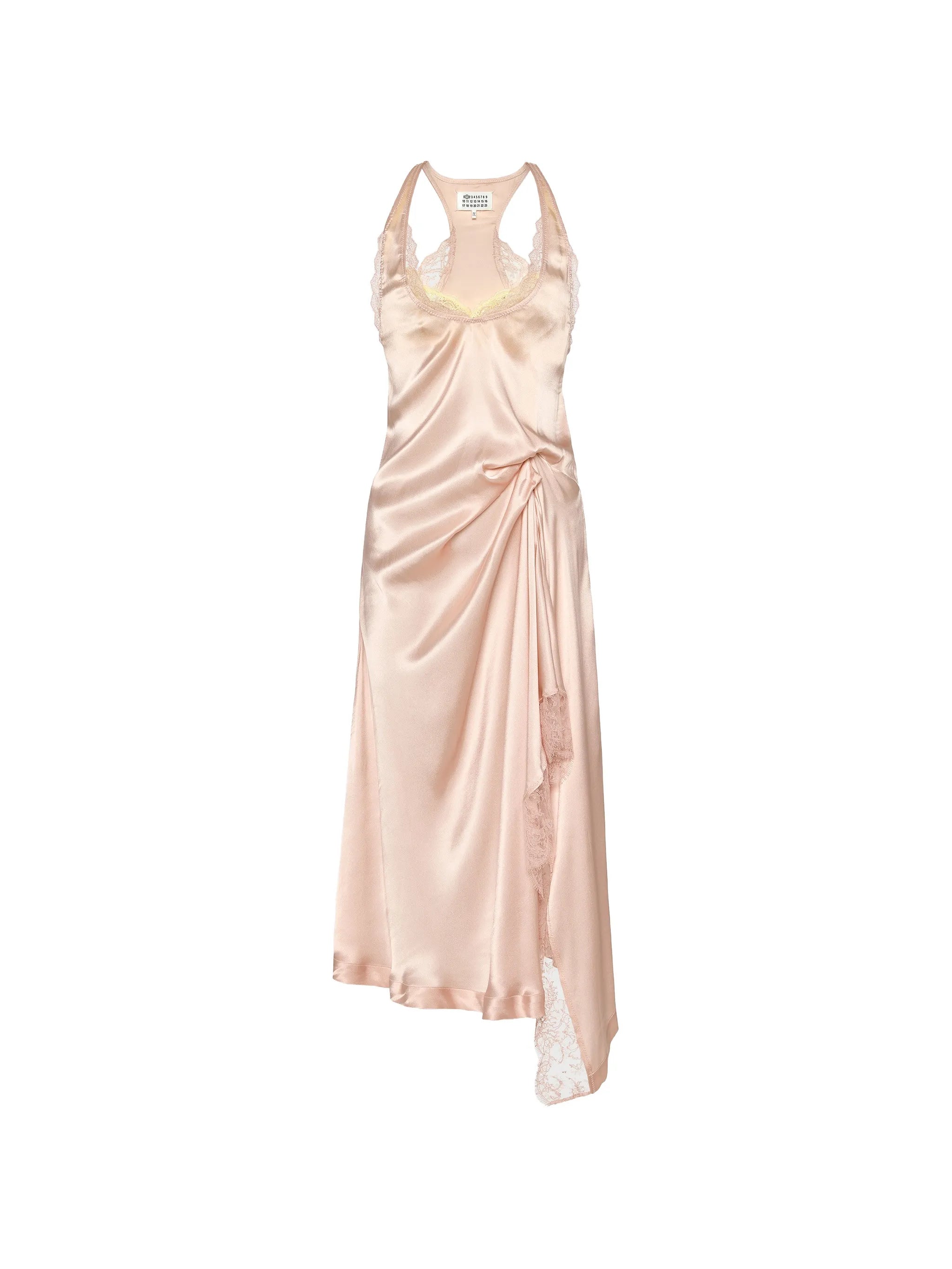 Maison Margiela Maison Margiela Lace-trim Asymmetric Midi Dress
