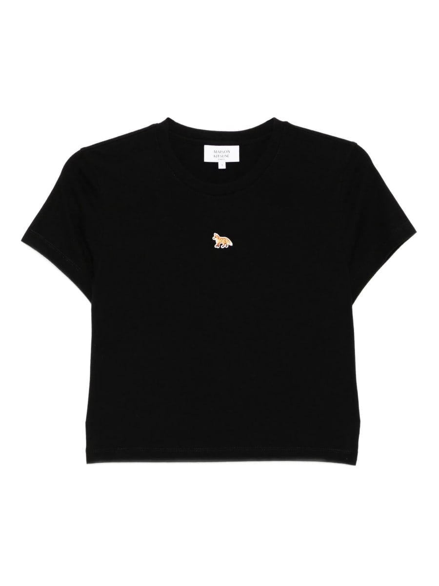 Maison Kitsuné Maison Kitsuné Fox-patch Cropped T-shirt