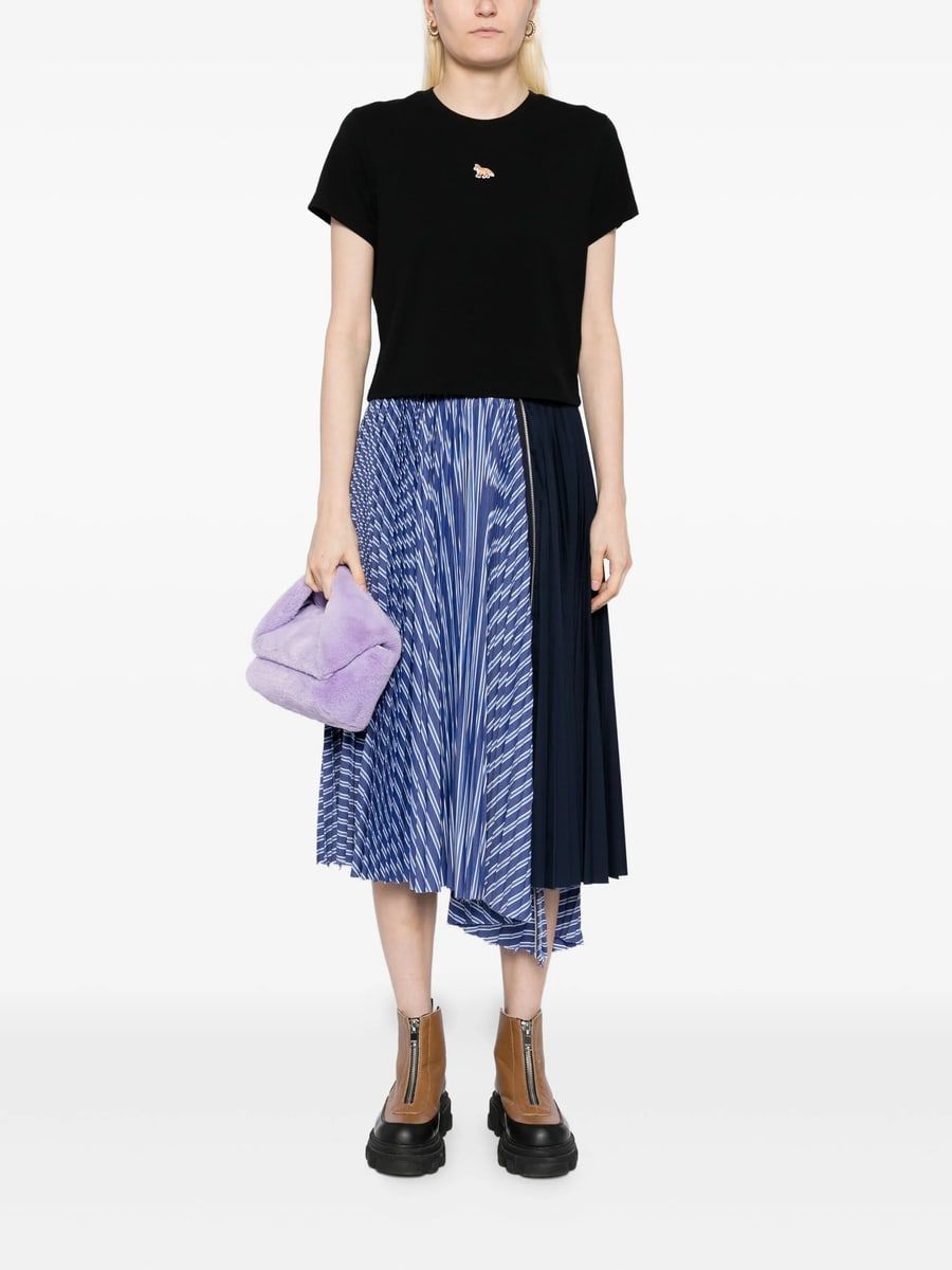Maison Kitsuné Maison Kitsuné Fox-patch Cropped T-shirt, view 3