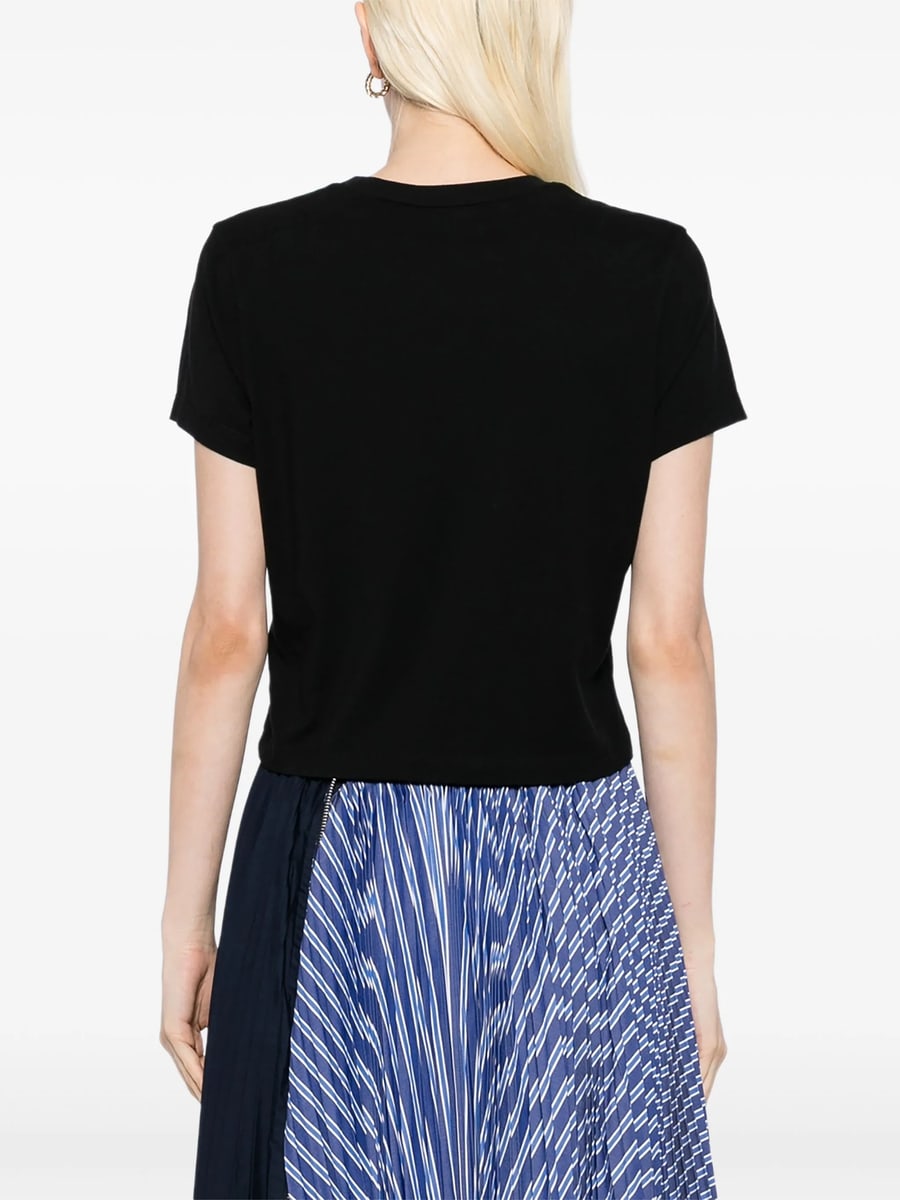 Maison Kitsuné Maison Kitsuné Fox-patch Cropped T-shirt, view 5