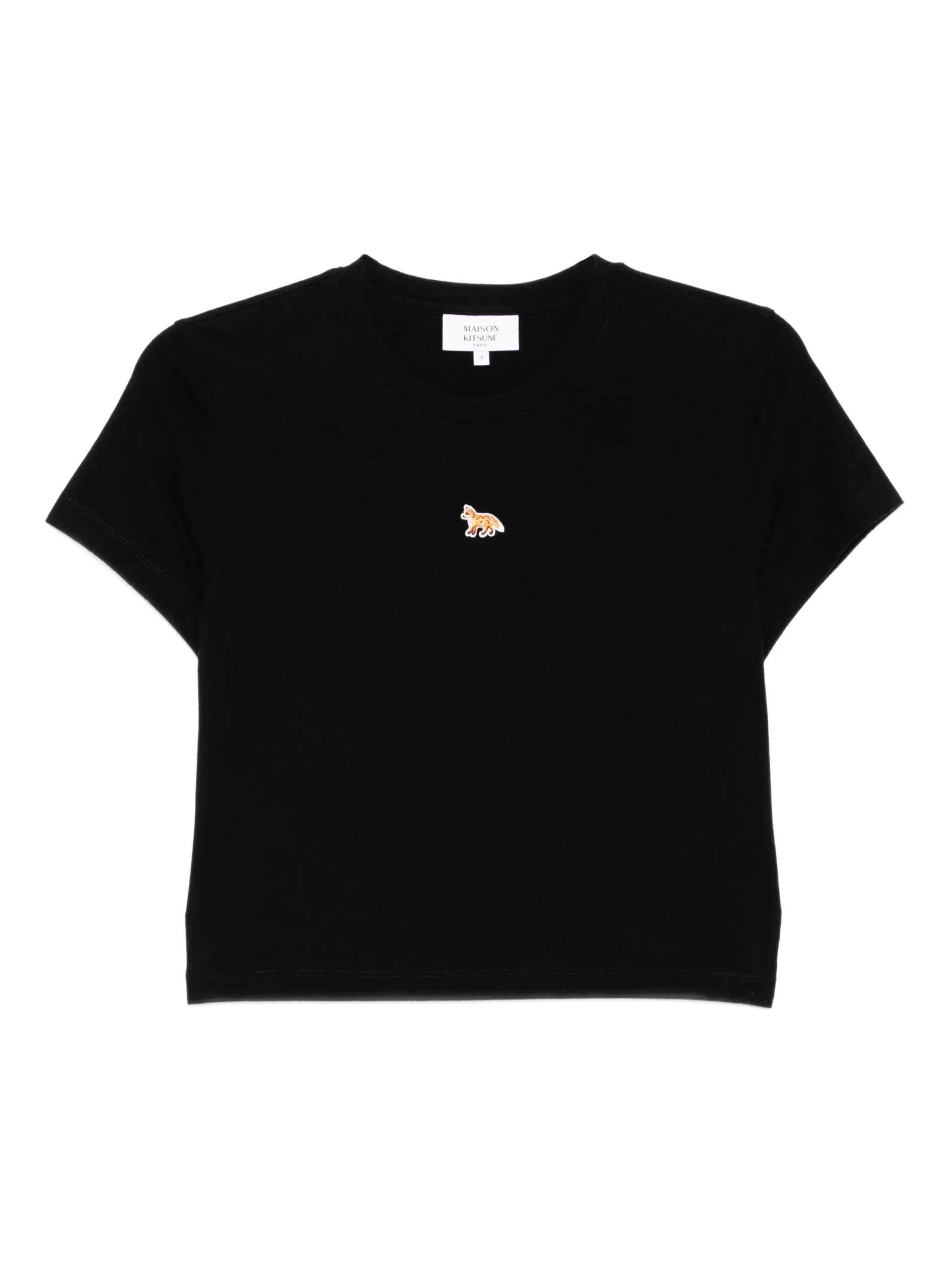 Maison Kitsuné Maison Kitsuné Fox-patch Cropped T-shirt